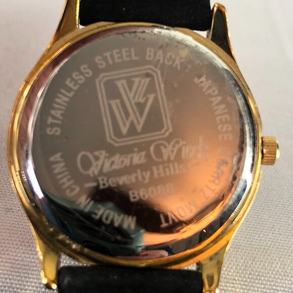 Victoria Wieck Beverly Hills Gold Tone Hidden Watch With Rhinestones - Picture 5 of 7